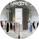 Дизайн простору магазину одягу Maroon, ТЦ River Mall, Київ, архітектор Олена Романюк